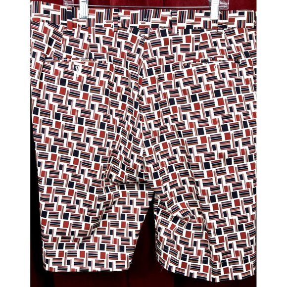 Sz BB5 L Black Fleece Yacht Flags Button Fly Shorts Cotton Boating - Picture 3 of 5